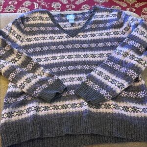 Frost Lambs Wool Size XL Sweater V-Neck (TD)